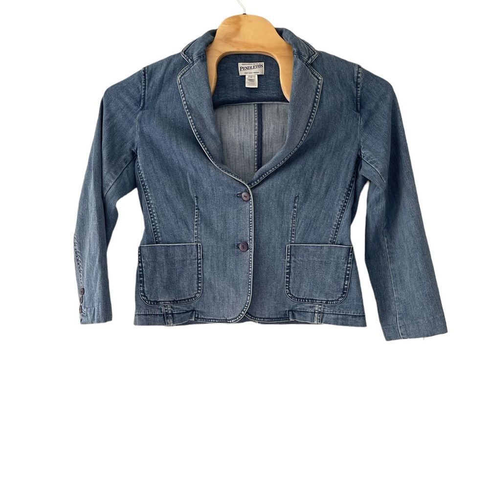 Pendleton Denim Jacket Size Large - image 2